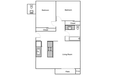 Two Bedroom B at Cascade Vista, Portland, OR, Oregon